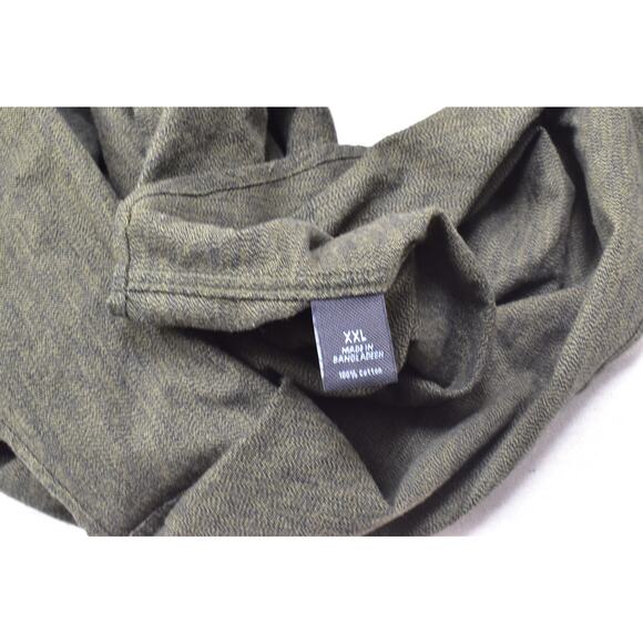 Marc Anthony Men's Button Down Shirt Brown Green Size 2XL Slim Fit Cotton - Picture 8 of 8